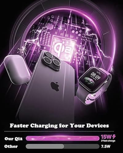 Ultimate 3-in-1 Qi2 Wireless Charging Station with 30 W USB-C Fast Adapter – Sleek Mag-Safe Charger Stand for i Phone 16, 15, 14 Pro Max, Apple Watch Series 10, 9 & Air Pods 4, 3 Pro – Enhanced Efficiency & Safety Features for Multi-Device Charging Convenience Experience unparalleled charging efficiency with our state-of-the-art 3-in-1 Wireless Charging Station, specifically crafted for Qi2-compatible devices. This advanced Mag-Safe charger stand delivers an impressive 15 W fast charge for your i Phone, 2.5 W for your Apple Watch, and 3 W for your Air Pods, ensuring a swift power-up for all your essentials. Engineered with a 30 W USB-C adapter, our charging station guarantees safety and stability, featuring intelligent current balancing and multi-level protection mechanisms against overheating and overcharging. The sleek design includes an adjustable LED nightlight, providing a soothing ambiance while conserving space on your nightstand or desk. With precise magnetic alignment for effortless device placement, enjoy a hassle-free charging experience while keeping your devices secure. Perfect for modern lifestyles, this charging solution combines functionality and aesthetics seamlessly. Elevate your charging routine with this indispensable accessory!