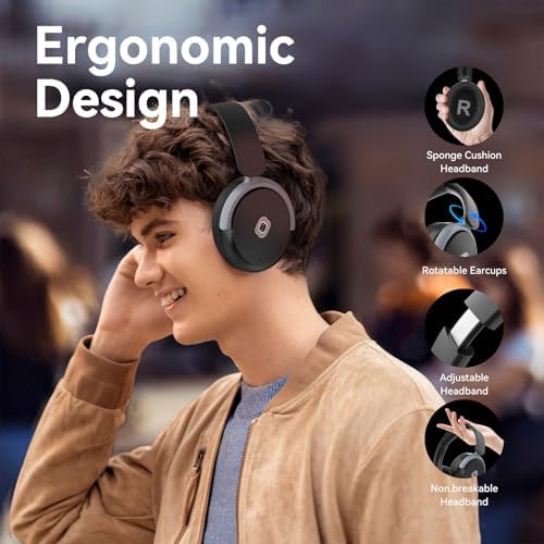 Experience Next-Level Audio with Stylish Pink Wireless Over-Ear Headphones – Premium Noise Cancellation, Hi-Fi Stereo Sound, and 30-Hour Playtime for Unmatched Comfort in Travel and Home Office Use, Featuring Immersive Deep Bass and Foldable Design for Effortless Portability and Extended Listening Pleasure