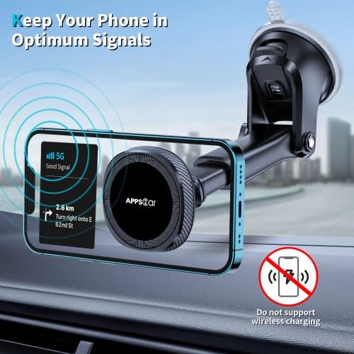 Experience Unmatched Stability with APPS2 Mag Safe Car Mount for i Phone – Premium Magnetic Dashboard & Windshield Holder Featuring 17 Powerful Magnets for i Phone 15, 14, 13, 12 Pro, Plus, Max & Mini – Quick Tool-Free Installation & Chic Green Design for Ultimate Driving Safety and Convenience Elevate your driving experience with the APPS2 Mag Safe Car Mount, ingeniously engineered to securely cradle your i Phone during navigation. This versatile magnetic holder can be effortlessly affixed to your dashboard or windshield, providing instant access to your device while minimizing distractions. Equipped with 17 robust magnets, this mount guarantees steadfast stability, preventing your i Phone from slipping even on the roughest terrains. Tailored for compatibility with the latest i Phone models, its user-friendly installation requires no tools, allowing you to set it up in mere seconds. Its sophisticated green design not only enhances your vehicle’s interior but also promotes safer driving habits by ensuring your phone is always within reach for hands-free navigation and calls. Constructed from high-quality materials, the APPS2 Car Mag Safe Mount promises durability and easy maintenance, making it the ideal blend of style and functionality for modern drivers.