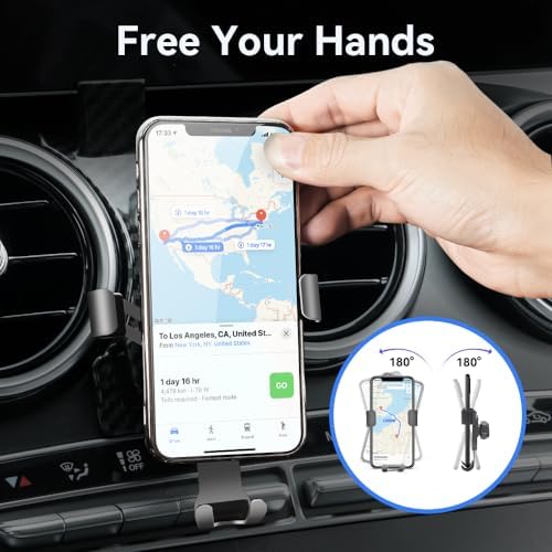 Premium Adjustable Car Phone Holder for Benz C-Class (2019-2022) – Secure Air Vent Mount Compatible with 4.7″ to 6.7″ Smartphones – Ultimate Driving Convenience and Enhanced Safety Features