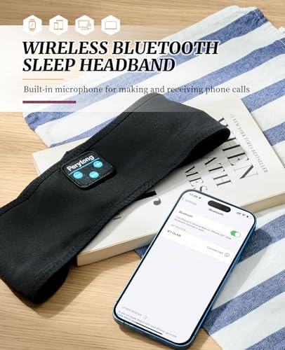 Perytong Wireless Bluetooth Sports Headband Headphones – Ultimate Comfort & Crystal-Clear Sound for Sleep, Yoga & Jogging – Perfect for Insomnia Relief, Meditation, and Easy Device Pairing
