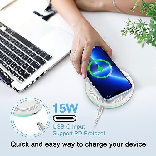 15 W Fast Wireless Charger Pad for Google Pixel 9 & Samsung Galaxy S25 | Universal Compatibility & Rapid Power Boost | Sleek Anti-Slip Design for Home & Office | Essential Wireless Charging Station for Modern Devices