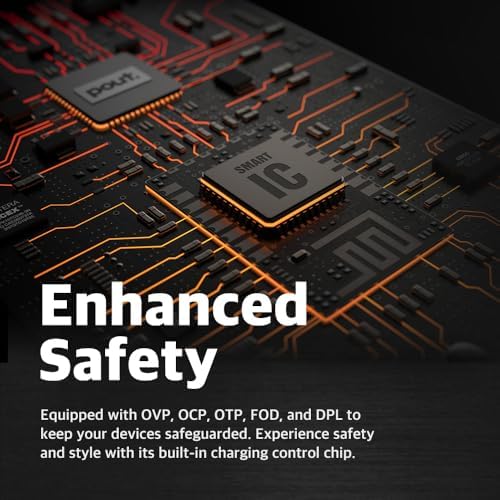 POUT H3 Midnight Blue Portable Qi Wireless Charging Mouse Pad – Effortless Device Charging Meets Sleek Workspace Efficiency for Laptops, i Phones, Air Pods & Samsung Galaxy – Lightweight, Non-Slip Design Enhances Productivity & Style