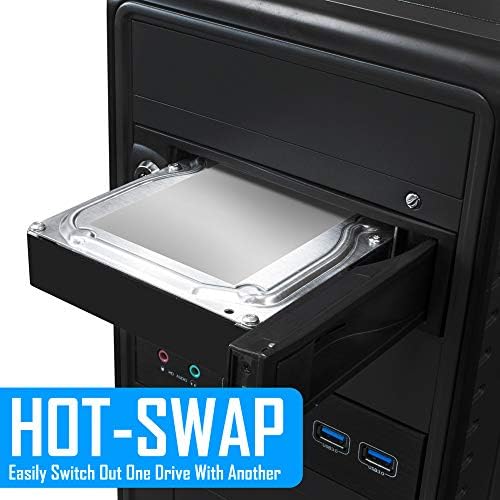 Kingwin Universal Hot Swap Mobile Rack for 2.5” & 3.5” SSD/HDD – Effortless Internal Tray-Less SATA Hard Drive Backplane Enclosure with 6 Gbps Support for SATA I/II/III & SAS I/II – Ultimate Flexibility and Enhanced Data Transfer Speed for Efficient Storage Management