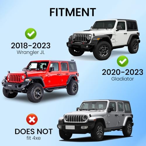Stainless Steel Phone Mount for 2018-2023 Wrangler JL (NOT 4xe)&2020-2023 Gladiator Magnetic&Clamp Dual Heads All-Metal Shakeproof Original America Flag Design OEM Screws Dash Mount Install – Enhanced Compatibility and Speed