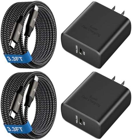 45 W Ultra-Fast USB-C Charger & 12 FT Cable for Samsung Galaxy Devices – Premium Charging Block for S25, S24, S23, and Tab S9/S8 Ultra – Enhanced Speed, Safety, and Portability for Ultimate Device Efficiency