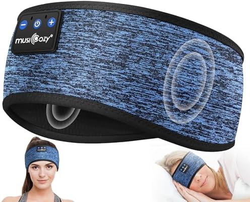 MUSICOZY Bluetooth 5.4 Sleep Headband Headphones – Ultimate Wireless Comfort for Sleep, Workouts, and Travel – The Perfect Gift for Active Lifestyles with Rapid Pairing and Sweatproof Design