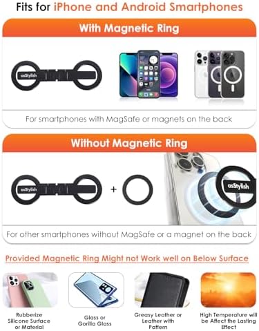 Twins Carry: Magnetic Dual-Phone Holder for iPhone & Android | Lightweight Solution for Professionals, Travelers & Gamers | Manage 2 Mobile Phones for Work, Personal Use (Black, General) – Enhanced Compatibility and Speed