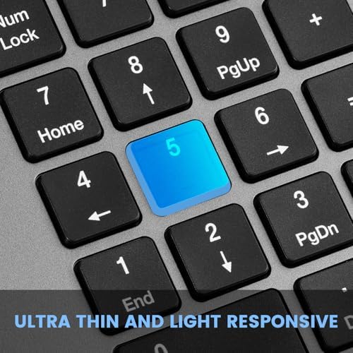 K01 R 2.4 G Wireless Keyboard – Ultra-Slim Compact Design with Numeric Keypad for Effortless Typing on Windows PCs & Laptops, Long-Lasting Battery Life, Whisper-Quiet Keys for Enhanced Productivity, Perfect for Home & Office Use