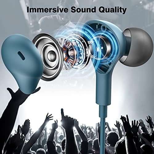 Magnetic USB C Earbuds for Samsung Galaxy S24 Ultra, S23 FE, S22, S21, A54, A53 & i Phone 16, 15 Pro Max – Noise Isolating Wired Headphones with Microphone and Volume Control for Enhanced Audio Experience – Perfect for Music Lovers and Professionals
