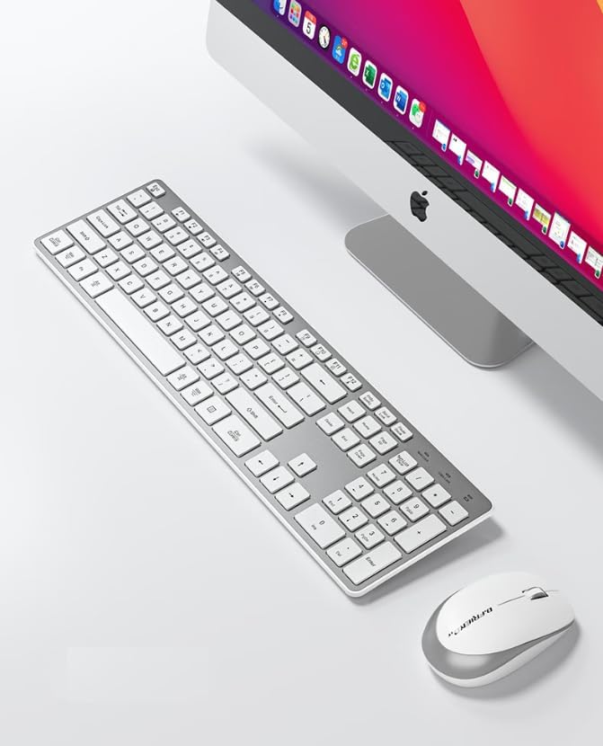 Experience Ultimate Comfort with the BFRIENDit Ultra-Quiet Wireless Keyboard – Sleek 2.4 GHz Connection for Mac & Windows, Slim Chocolate Key Design for Effortless Typing and Enhanced Productivity, Perfect for Home, Office, and Smart TV Use – Effortless Connectivity Meets Stylish Functionality