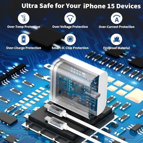Revitalize Your Charging Experience with the i Phone 16 Fast Charging Duo: 2-Pack 20 W USB-C Wall Chargers & 10 FT C-to-C Cables for Ultimate Flexibility and Compatibility with i Phone 16 Series and More – Durable, MFi Certified, Perfect for On-the-Go Power Needs