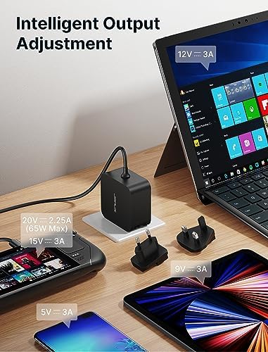 JSAUX 45 W USB C Charger with 5 FT PD 3.0 Cable – Ultimate Fast Charging Solution for Steam Deck, OLED Switch, Mac Book & More – Optimal Power Delivery for i Phone 16/15, Samsung Galaxy S25/S24/S23/S22, i Pad, Pixel Devices – Compact, Durable, and Universally Compatible Charging Accessory