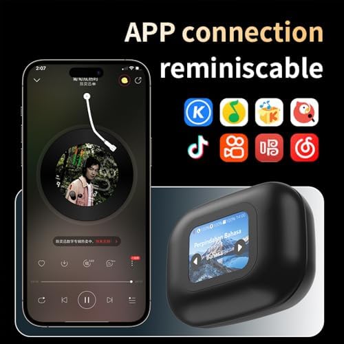 Revolutionary Open Ear Bone Conduction Wireless Earbuds – Cutting-Edge Bluetooth 5.4 with Advanced ANC & ENC Noise Cancellation for Pristine Sound Quality – Ergonomic Over-Ear Design with Touch Controls and Smart Digital Display – Rapid Type-C Charging for Android/i OS Compatibility – Perfect for Active Lifestyles and All-Day Comfort