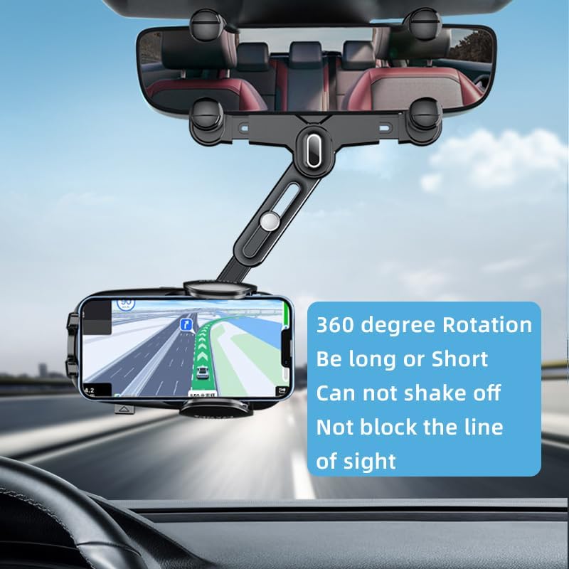 Revolutionize Your Driving Experience with Our Premium Mag Safe Car Mount – Secure Rear View Mirror Phone Holder for i Phone 16/15/14/13/12 Series & All Mag Safe Devices – Effortless Installation, Adjustable Viewing Angles, and Superior Magnetic Grip for Ultimate Safety and Convenience