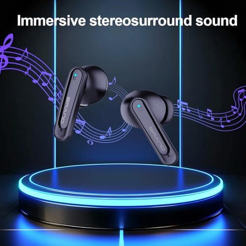 Premium IPX7 Waterproof Wireless Bluetooth Earbuds – 45 Hours of Deep Bass Noise Cancelling Sound for Active Lifestyles, Secure Fit for Running and Gym Use, Quick USB-C Charging, Built-in Hands-Free Mic for Clear Calls (Black) – Durable Audio Excellence for Everyday Adventures