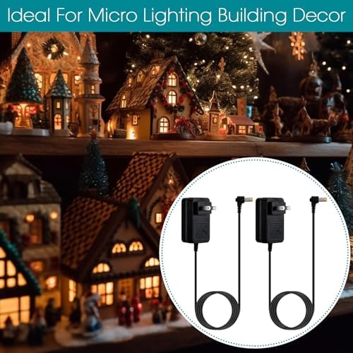 Umigy Dual Pack 4.5 V AC/DC Power Adapter for Lemax Holiday Lighting – Reliable Power Supply for Christmas Micro Displays, Enhanced Compatibility & Performance for Effortless Decor Setup