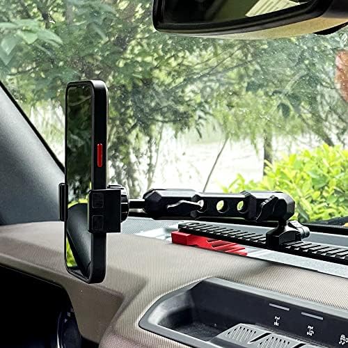 BESTAOO Dash Mount Phone Holder for 2018+ Jeep Wrangler JL & 2020+ Gladiator JT & 2021 Ford Bronco – Innovative Single Ball Design for Picatinny Rail Compatibility, Secure and Adjustable Phone Mount for Enhanced Driving Safety and Convenience