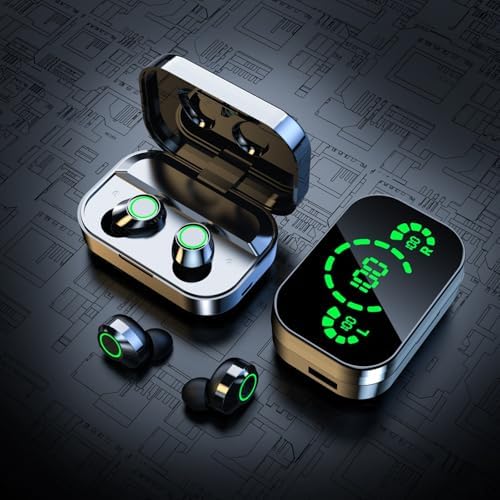 Revolutionary Wireless Earbuds with Superior Active Noise Cancellation – 48-Hour Battery Life for Endless Listening, Sweat-Resistant Design for Fitness Enthusiasts, LED Battery Indicator for Easy Monitoring, Effortless Bluetooth Pairing for Seamless Connectivity