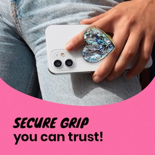Chic Natural Seashell Heart-Shaped Phone Grip and Stand – Elegant Crème Mobile Accessory for Smartphones and Tablets – Ideal Collapsible Holder for Trendsetters Seeking Style and Functionality – Durable, Portable Design for Effortless Hands-Free Viewing