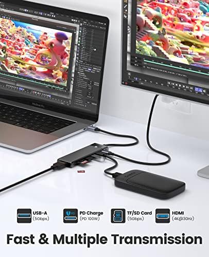 Ultra-Slim 4-Port USB 3.0 Hub by ORICO – High-Speed Data Splitter with 1.65 ft Extended Cable for Enhanced Connectivity, Perfect USB Adapter for Laptops, PCs, Mac Books, Xbox & More – Effortless Plug-and-Play Design for Seamless Device Management