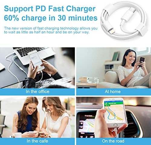 10 FT i Phone Charging Cable with 20 W USB-C Power Adapter – Ultra-Fast Charging for i Phone 14/13/12/11/Xs Max/XR – Flexible, Durable, and Portable Solution for Effortless Use and Connectivity