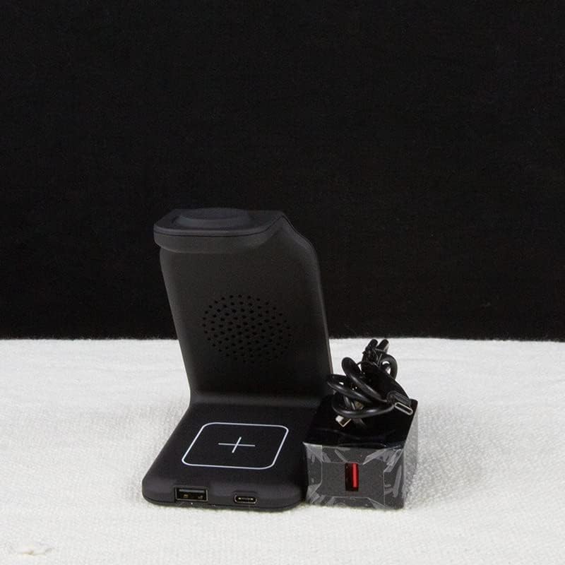 Effortless Power Management: 3-in-1 Qi-Certified Wireless Charging Dock for i Phone, Apple Watch, and Air Pods – High-Speed Multi-Device Charger with Wall Adapter for Seamless Compatibility and Sleek Design