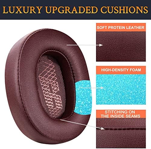 Upgrade Your JBL Live 500 BT Headphones with SOULWIT Premium Replacement Ear Pads – Luxurious Softer Protein Leather & Noise-Isolating Foam for Enhanced Sound Quality – Stylish Navy Blue Design for Ultimate Comfort and Compatibility