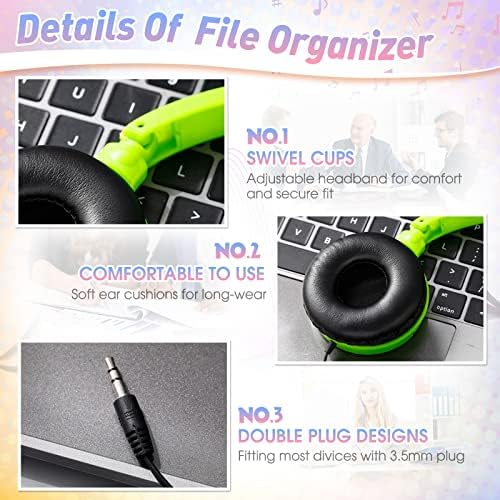 Bulk 24 Pack Colorful Wired Headphones for Classroom Use – Durable and Comfortable Audio Solution for Students, Perfect for Engaging Learning and Group Activities, Ideal Gift Choice for Educational Environments