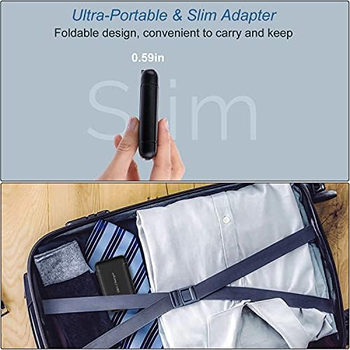 Ultra-Slim OKRAY Dual USB Wall Charger with Foldable Plug – 5 V/3 A Fast Charging Block for i Phone 13, 12, 11, XR, XS & Samsung Galaxy S23, A35 – Travel-Friendly Dual Port Phone Adapter for Maximum Efficiency and Compatibility