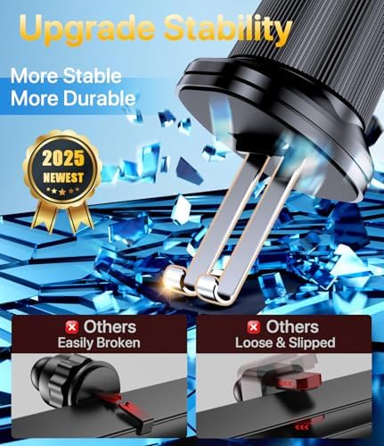 Miracase Universal Car Vent Phone Holder – Enhanced Non-Slip Clip for Safe Smartphone Mounting, Hands-Free Navigation & Communication, Compatible with All Models Including Latest i Phones – Sleek Grey Design for Ultimate Driving Safety and Ease