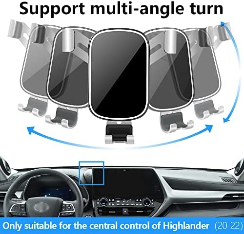 Toyota Highlander 2020-2025 Premium Car Phone Holder – Secure Smartphone Mount with 360° Rotation and Built-in Charger for Enhanced Driving Convenience – Ideal for Highlander Hybrid Accessories and Mobile Cradle Needs
