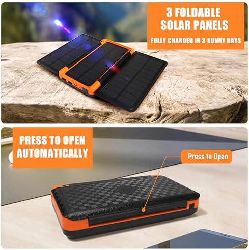 Maximize Your Charging Potential with Our 20,000 m Ah Solar Power Bank – Wireless Compatibility, Multi-Port Functionality, and Real-Time LED Display for Ultimate Convenience on the Go