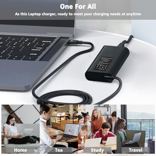 Ultra-Fast 90 W & 65 W USB-C Laptop Charger for Dell XPS & Latitude Series – Essential Power Adapter for Chromebook, Enhanced Compatibility & Travel-Ready Durability for Optimal Performance