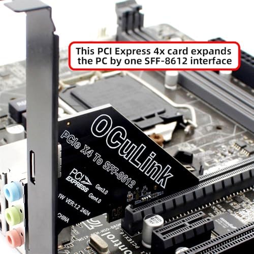 Elevate Your Computing Power: Cablecc SFF-8612 Oculink to M.2 NVMe PCIe SSD Enclosure Adapter for 2280 SSDs – Ultimate Speed and Compatibility Upgrade for Your Mainboard