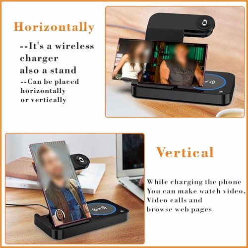 Multi-Device Wireless Charging Station for Samsung: 3-in-1 Fast Charger Stand for Galaxy S25, S24 Ultra, S23, Note 20, Z Flip 6, Fold 6, Galaxy Watch 7, 6, 5 & Buds – Sleek, Efficient Power Solution for Home & Travel