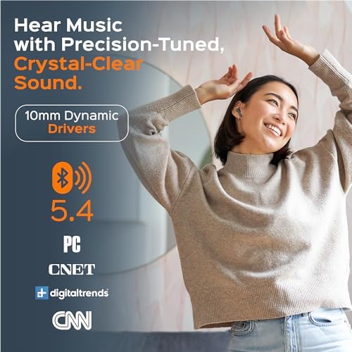 Unleash Your Sound Adventure with TREBLAB X8 True Wireless Earbuds – Cutting-Edge Active Noise Cancelling, Swift Bluetooth 5.4 Connectivity, and IPX5 Waterproof Protection for Optimal Performance – Revel in 40 Hours of Playtime and Dual ENC Microphones for Crystal-Clear Conversations – Perfect for Athletes, Travelers, and Daily Explorers