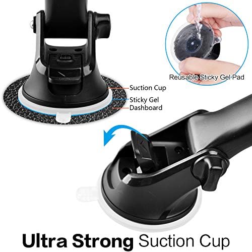 Magnetic Phone Car Mount with Quick-Extend Telescopic Arm – Hands-Free Dashboard and Windshield Holder for i Phones and Smartphones, Featuring 6 Strong Magnets for Ultimate Stability and Compatibility, Ideal for Safe Navigation and Calls, Easy Install with Sticky Suction Cup