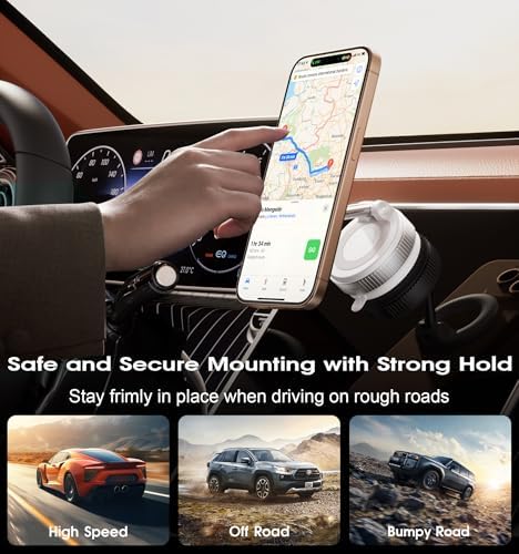 Revolutionize Your Driving with the 2026 Advanced Magnetic Car Phone Holder – 360° Rotatable, 96 LBS Ultra Suction Cup Mount for Ultimate Stability – Perfect for Mag Safe i Phone & Android Devices – Effortless Installation & Enhanced Safety for Gym, Home, and On-the-Go Usage