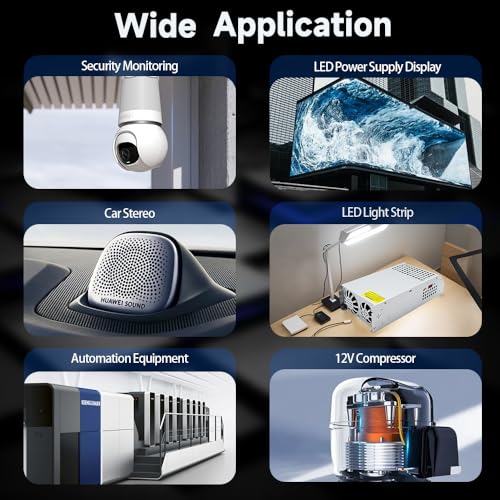 High-Performance 600 W AC to DC Power Adapter – Universal 110 V/220 V Input to Stable 12 V Output – Perfect for LED Lighting, CCTV Surveillance, and RV Power Solutions – Robust 50 A Switching Regulator for Dependable Energy Delivery and Enhanced Device Compatibility