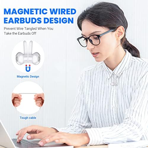 High-Performance USB C Headphones for Samsung S25 Ultra and i Phone 16 – Hi-Fi Stereo Wired Earbuds with Microphone and Volume Control, Magnetic Design for Tangle-Free Storage – Enhanced Compatibility with Galaxy Flip, Pixel 9, S24, S23 FE, and More