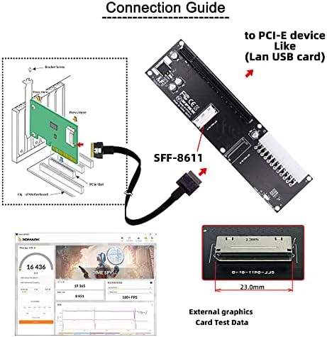 Maximize SSD Performance with NFHK M.2 to Oculink Adapter – Dual 2-to-2 PCIe NVME/AHCI Connector for Enhanced Speed | Supports 2230/2242/2280/22110 mm Drives | Ideal for High-Performance Gaming & Content Creation | Plug-and-Play Installation for Seamless Upgrades | Durable, Compact Design for Reliable Connections