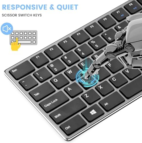 K01 R 2.4 G Wireless Keyboard – Ultra-Slim Compact Design with Numeric Keypad for Effortless Typing on Windows PCs & Laptops, Long-Lasting Battery Life, Whisper-Quiet Keys for Enhanced Productivity, Perfect for Home & Office Use