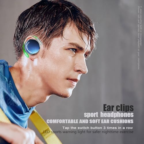 Premium Open-Ear Bluetooth Headphones V5.3 – Secure Fit Sports Audio with Advanced Noise Cancellation, Long Battery Life, and Universal Compatibility for Fitness, Commuting, and Everyday Use