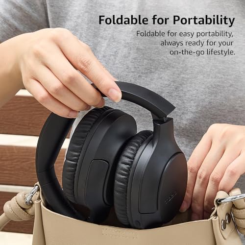 TOZO Bluetooth 5.4 Over-Ear Headphones – Unmatched 70-Hour Playtime, Tailored EQ for Personalized Audio Experience, Rich Deep Bass for Immersive Sound, Travel-Friendly Foldable Design, Integrated Microphone for Clear Voice Calls & Ultra-Low Latency for Flawless Streaming – Advanced Noise Cancellation & Broad Compatibility Options