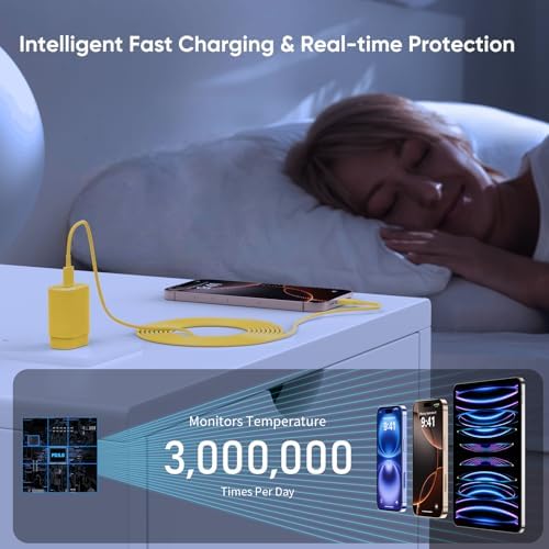 30 W Fast Charger for i Phone 15 Pro Max – 10 FT USB-C Cable & PD 3.0 Power Block | Rapid Charging for i Pad Pro/Air & Samsung S24 – Sleek Black Design for Ultimate Convenience and Durability