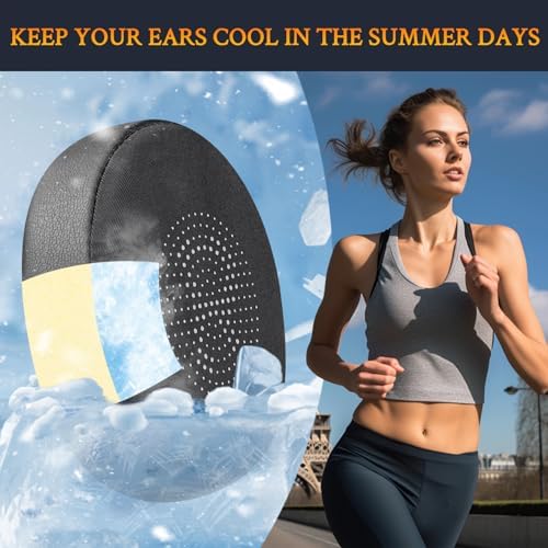 Revolutionary SOULWIT Cooling Gel Earpads for Jabra Evolve2 65 & 40 – Experience Ultimate Comfort with Breathable Ice Silk Fabric – Superior Replacement Ear Cushions for On-Ear Wireless Headsets – Perfect for Long Hours of Use in Sleek Black – Elevate Your Listening Experience with Enhanced Performance and Style