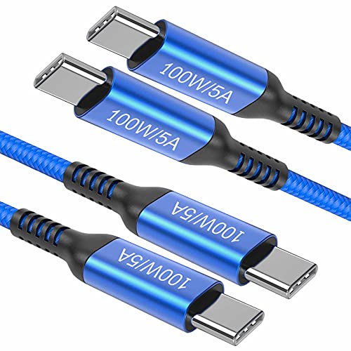 Elevate Your Charging Experience with Awnuwuy 100 W Pink USB C to USB C Cable – 10 ft Long (2-Pack) for Fast Charging & Data Transfer, Compatible with i Phone 15 Series, i Pad Pro, Mac Book Air, Samsung Galaxy S23/S22, Pixel 6 – Stylish Durability & Enhanced Performance for All Your Devices