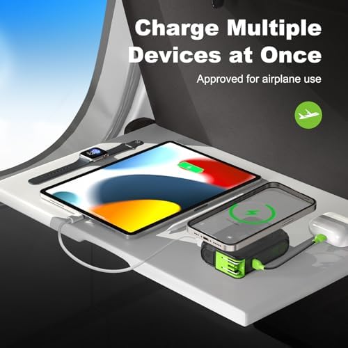 Compact Magnetic Power Bank – P05 Portable Charger with 10000 m Ah Capacity for Fast Wireless Charging, Built-in Cable & Foldable Plug – Perfect Travel Companion for i Phone, Samsung & Android Devices