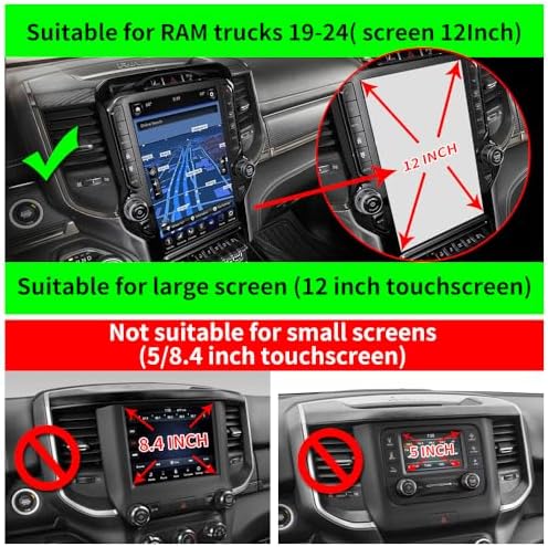 Dodge RAM 2013-2018 Premium Car Phone Holder: Enhanced Stability & Charging Cradle for 1500, 2500, 3500 Models – Ultimate Mobile Accessory for Safe Navigation & Hands-Free Communication